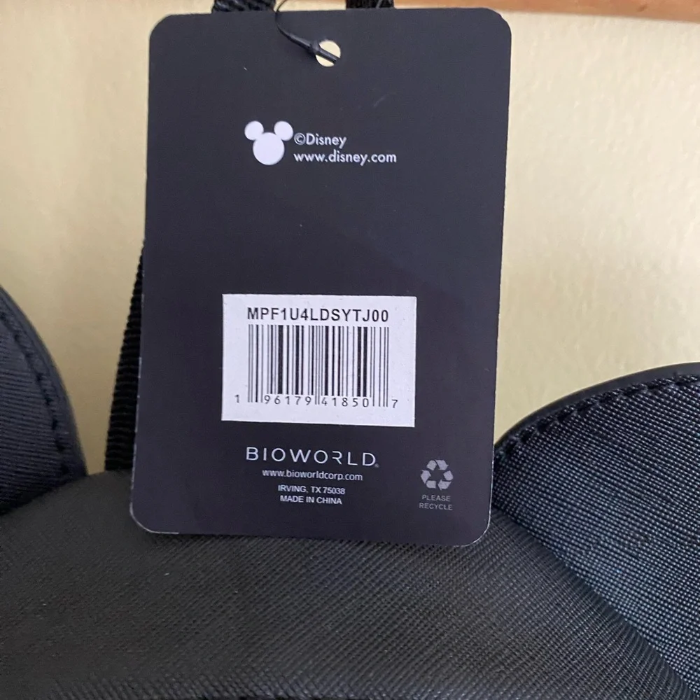 NWT DISNEY MINNIE Bioworld Black Backpack w/Pink Front Pocket and Large Inside - Picture 5 of 10